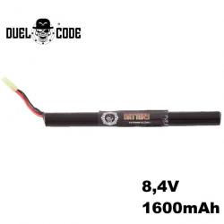 Batterie airsoft NiMH 8.4V 1600mAh Duel Code - Haute Performance et Fiabilité