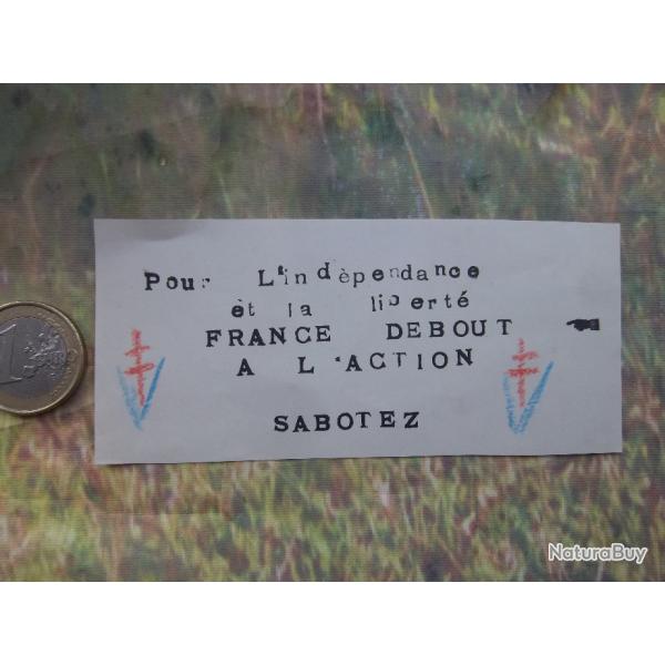 FFI document 2 ww Forces franaises de l'intrieur