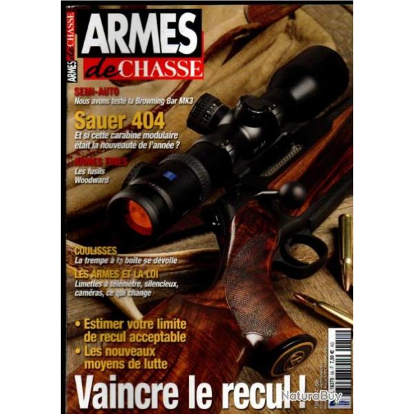 armes de chasse 58 , browning bar mk3, optique, le recul, simonetti, sauer 404, zoli, 2015