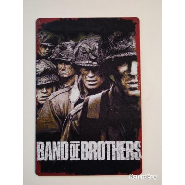 PLAQUE MTAL VINTAGE "BAND OF BROTHERS"