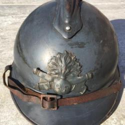 Casque artillerie à cheval 1 er model coque et int  14 18 ww 1