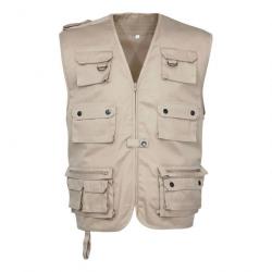 PROMO Gilet à poches beige Taille S (Taille 1)