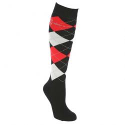 PROMO Chaussettes d'équitation Bleu et rouge 34-36 (Taille 1)