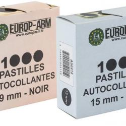 Pastilles autocollantes noires diam. 15 ou 19 mm Noir 15