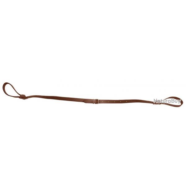 Bretelle cuir pleine fleur double lasso plate - Country Sellerie