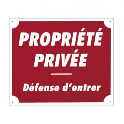 Panneau akilux ''Propriété privée'' 30 x 25 cm