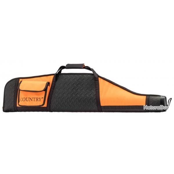 Fourreau orange/noir en cordura pour carabine avec lunette - Country Sellerie