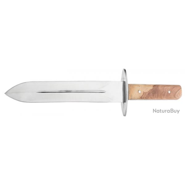 Dague de chasse avec manche en bois clair