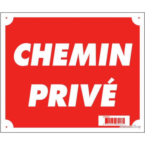 Panneau ''Chemin priv'' 30 x 25 cm