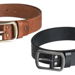 Ceinture western en cuir Noir