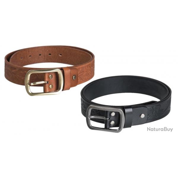 Ceinture western en cuir Noir