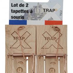 Tapette à souris en bois, lot de 2