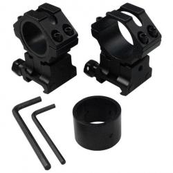 Colliers pour lunette à hauteur réglable Lensolux 25,4 & 30 mm - Weaver