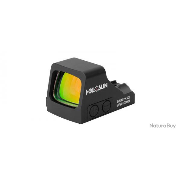 Point rouge Holosun Reflex 407K X2 - Dot 6 MOA rouge