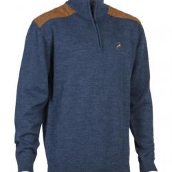 Pull fox zippe Pro Hunt BLEU DENIM