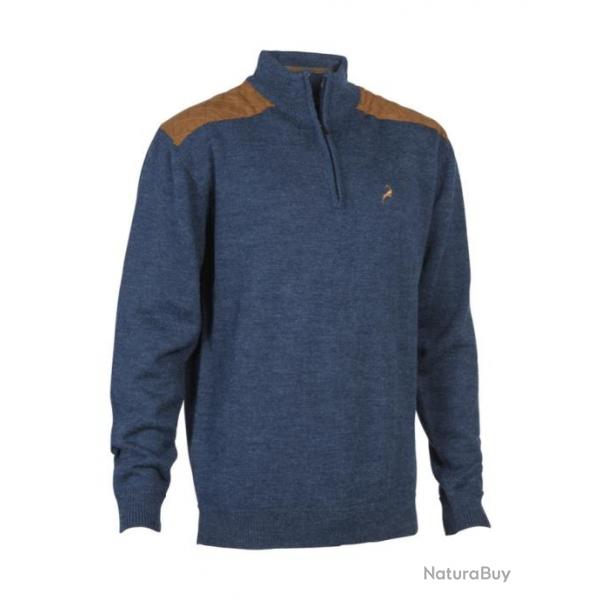 Pull fox zippe Pro Hunt BLEU DENIM