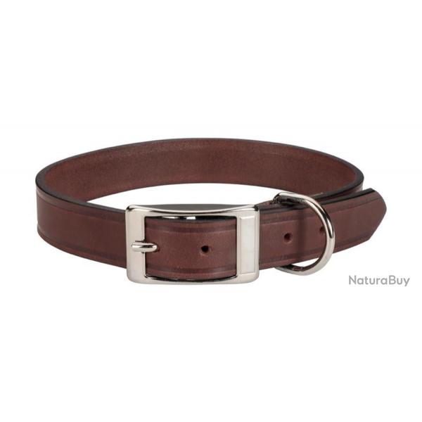 Collier cuir Stepland Marron L-XL