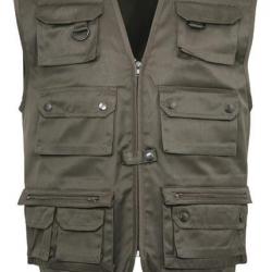 Gilet reporter uni M BEIGE