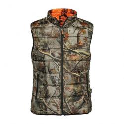 Gilet chasse warm reversible S CAMO BLAZE/FOREST