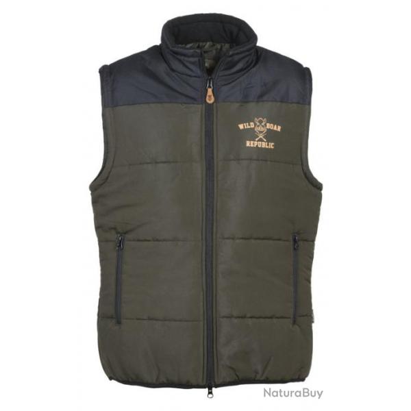 Gilet wild boar republic 2XL KAKI NOIR