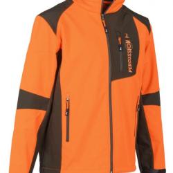 Blouson chasse softshell 3XL KAKI ORANGE