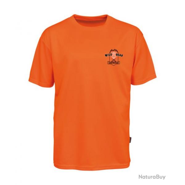 T shirt chasse fluo ORANGE PERCUSSION