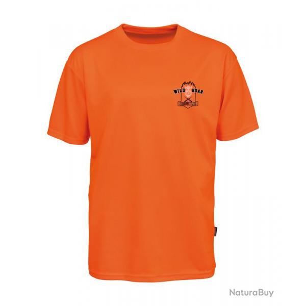 T shirt chasse fluo ORANGE PERCUSSION
