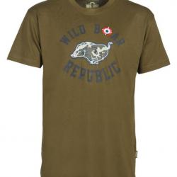 T-shirt wild boar republic sanglier courant 2XL BEIGE