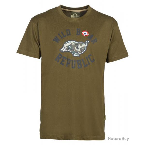 T shirt wild boar republic sanglier courant BEIGE
