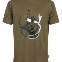 T-shirt wild boar corsica KAKI 2XL