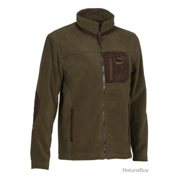 Blouson polairecor brode chasse 3XL KAKI BECASSE