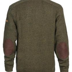 Pull chasse brode col cheminee 3XL KAKI PERCUSSION