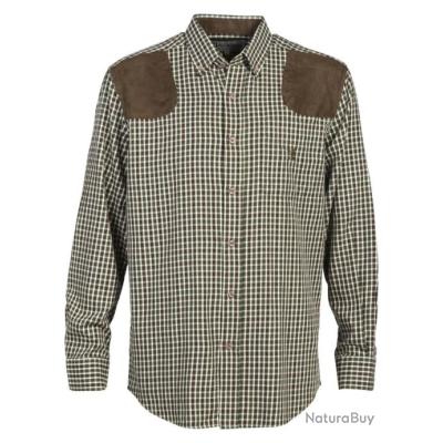 Chemise chasse Percussion Tradition Marron - Bleu - Chemises de chasse
