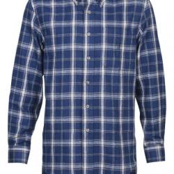 Chemise ardennes long pan BLEU MARRON