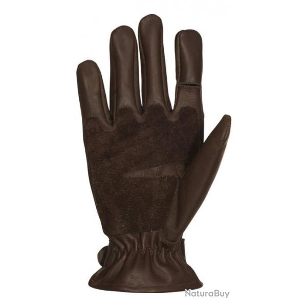 Gants chasse cuir Marron 2XL