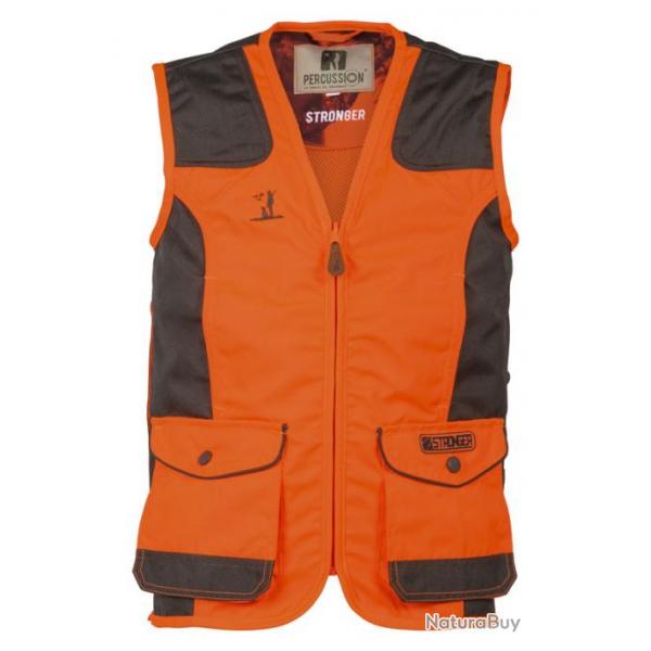 Gilet traque enfant 10A KAKI ORANGE