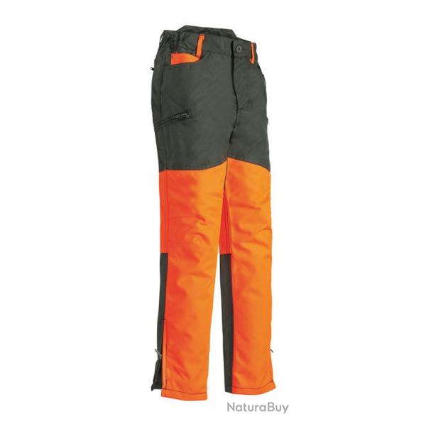 Pantalon stronger enfant 16A KAKI ORANGE
