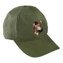 Casquette chasse brodee KAKI BECASSE