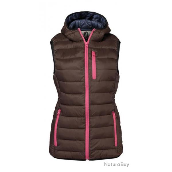 Gilet matelasse trekking femme L Marron