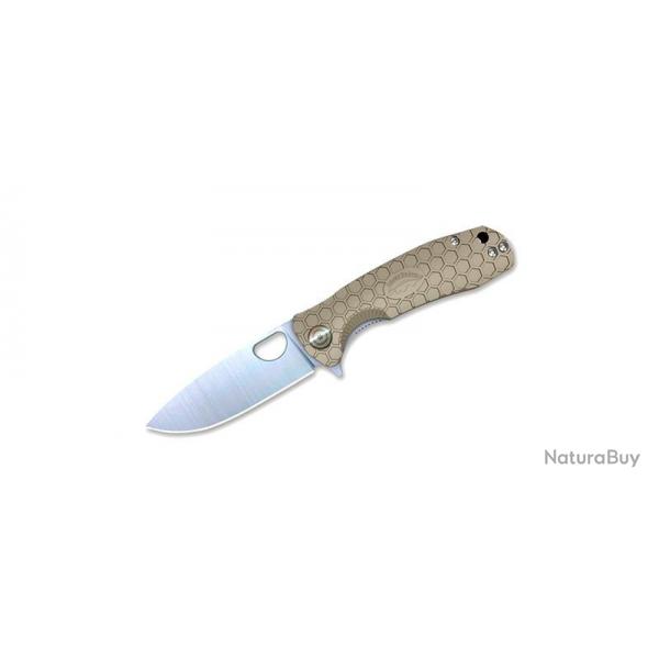 Couteau Honey Badger Flipper D2 Large Tan 9,2 cm