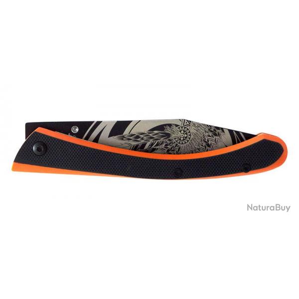 Couteau Lug C63 Bad Boy Noir/Orange 8 cm