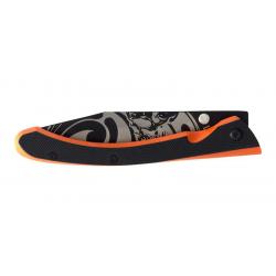 Couteau Lug C63 Aigle Noir/Orange 8 cm