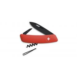 Couteaux suisses Swiza D01 ALLBLACK, rouge 7,5 cm