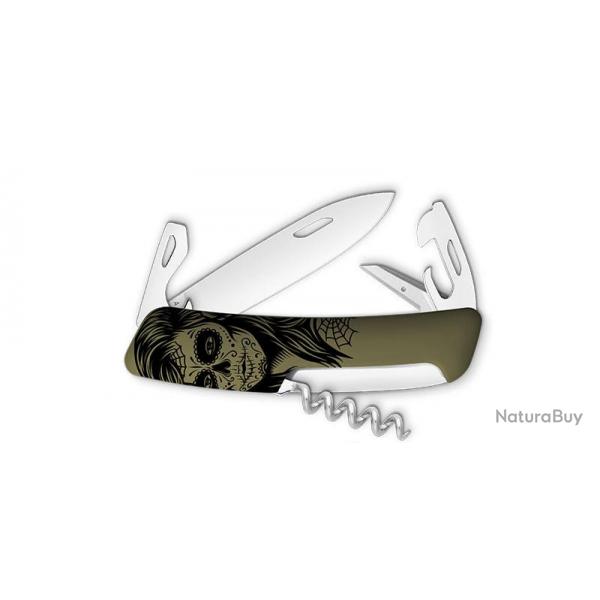 Couteaux suisses Swiza D03, Girls Skull 7,5 cm