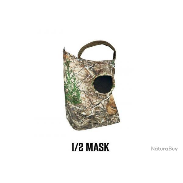 Masque 1/2 visage stretch avec trou de bouche camo realtree edge