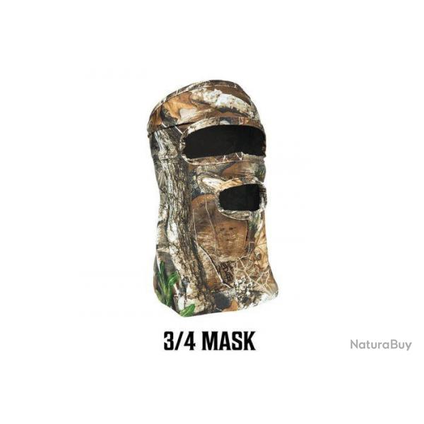 Masque 3/4 visage stretch avec trou de bouche camo realtree edge