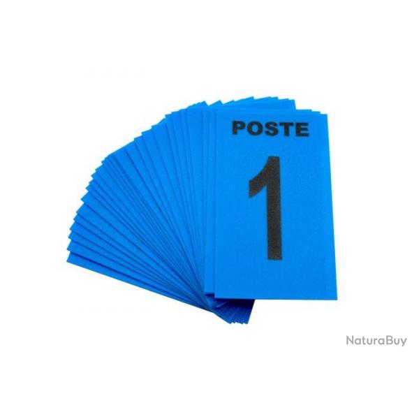 Jeu de 24 cartes de poste bleu + 3 neutres bleu