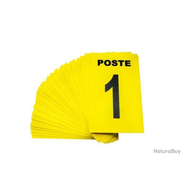 Jeu de 24 cartes de poste jaune + 3 neutres jaune