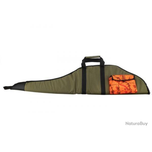 Etui carabine chamba avec poche januel 125 cm vert et orange camo