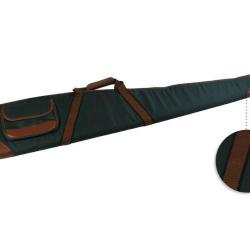 Etui carabine couzan 115 cm vert et marron avec poche bout renforce